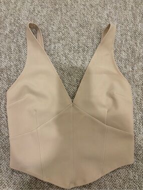 Abercrombie & Fitch Beige/Nude Bra-Style Crop Top
